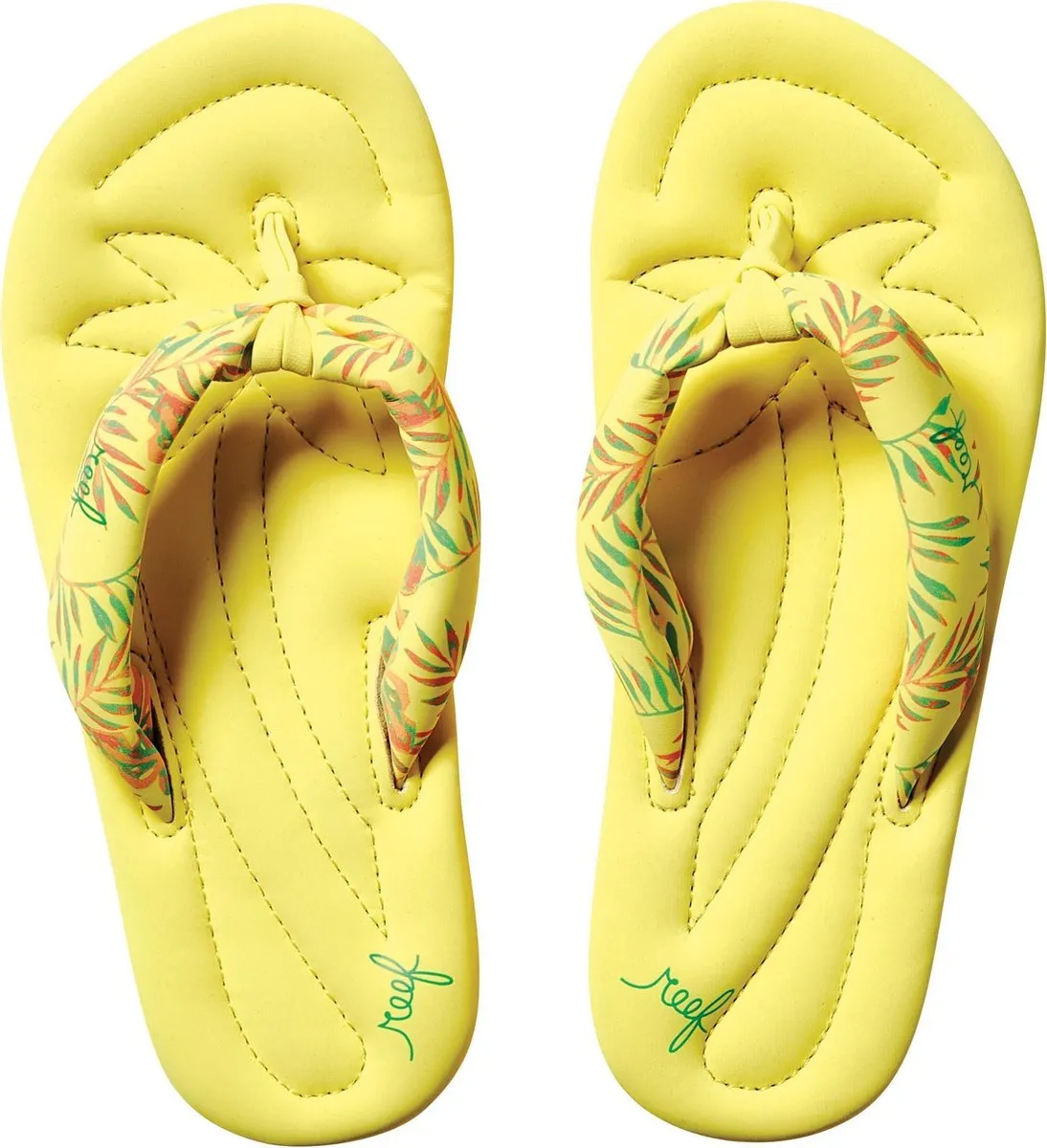 Reef Pool Float Dames Slippers - Yellow Palm - Maat 36