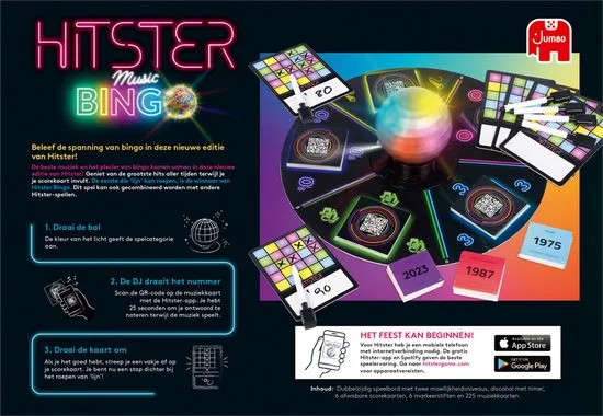 Jumbo - Hitster Bingo - Nederlandstalig Partyspel - Actiespel