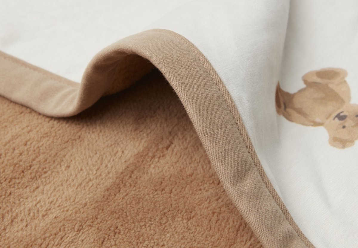 Jollein Baby Deken Wieg Jersey 75x100cm - Teddy Bear