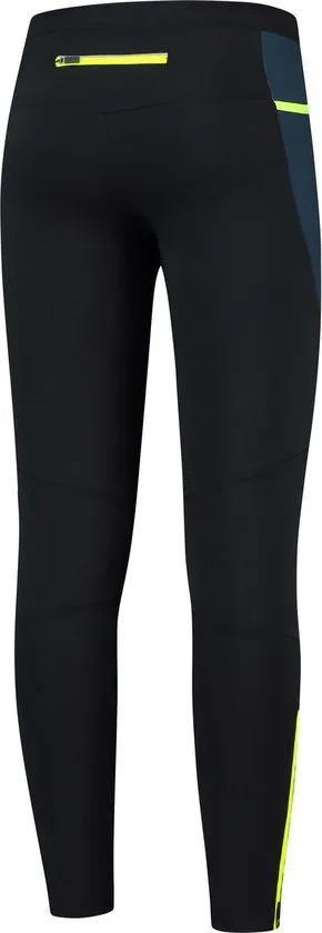 Rogelli Maat S Electro Hardloopbroek - Heren - Zwart, Donkerblauw, Fluor