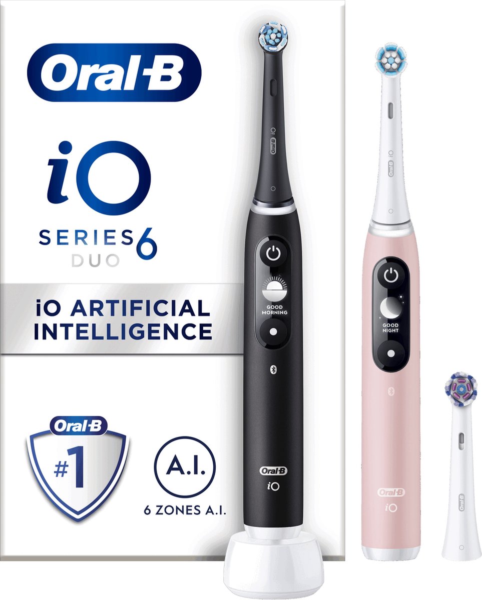 Oral-B iO 6 - Black & Pink - Elektrische Tandenborstels