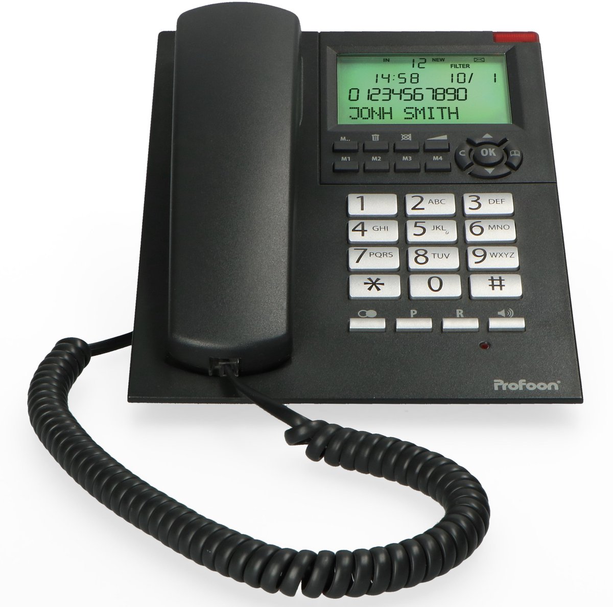 telefoon, vaste telefoon, kantoortelefoon, LCD-scherm, draadloze kabel
