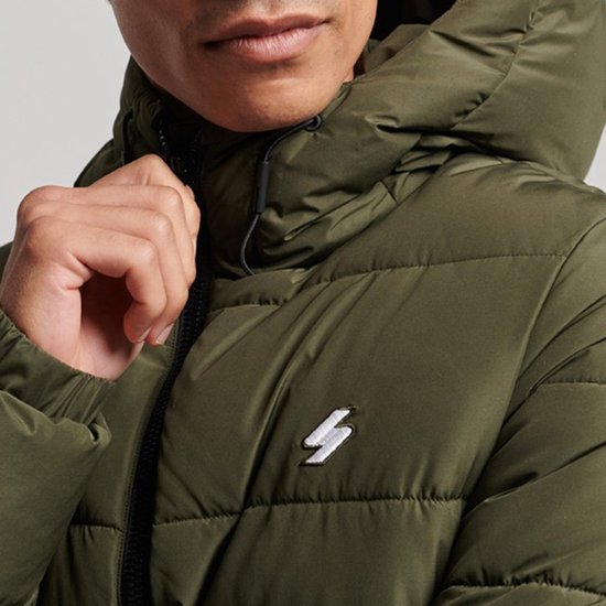 Superdry Maat XXL Code SL Hooded Longline Puffer Heren Jas
