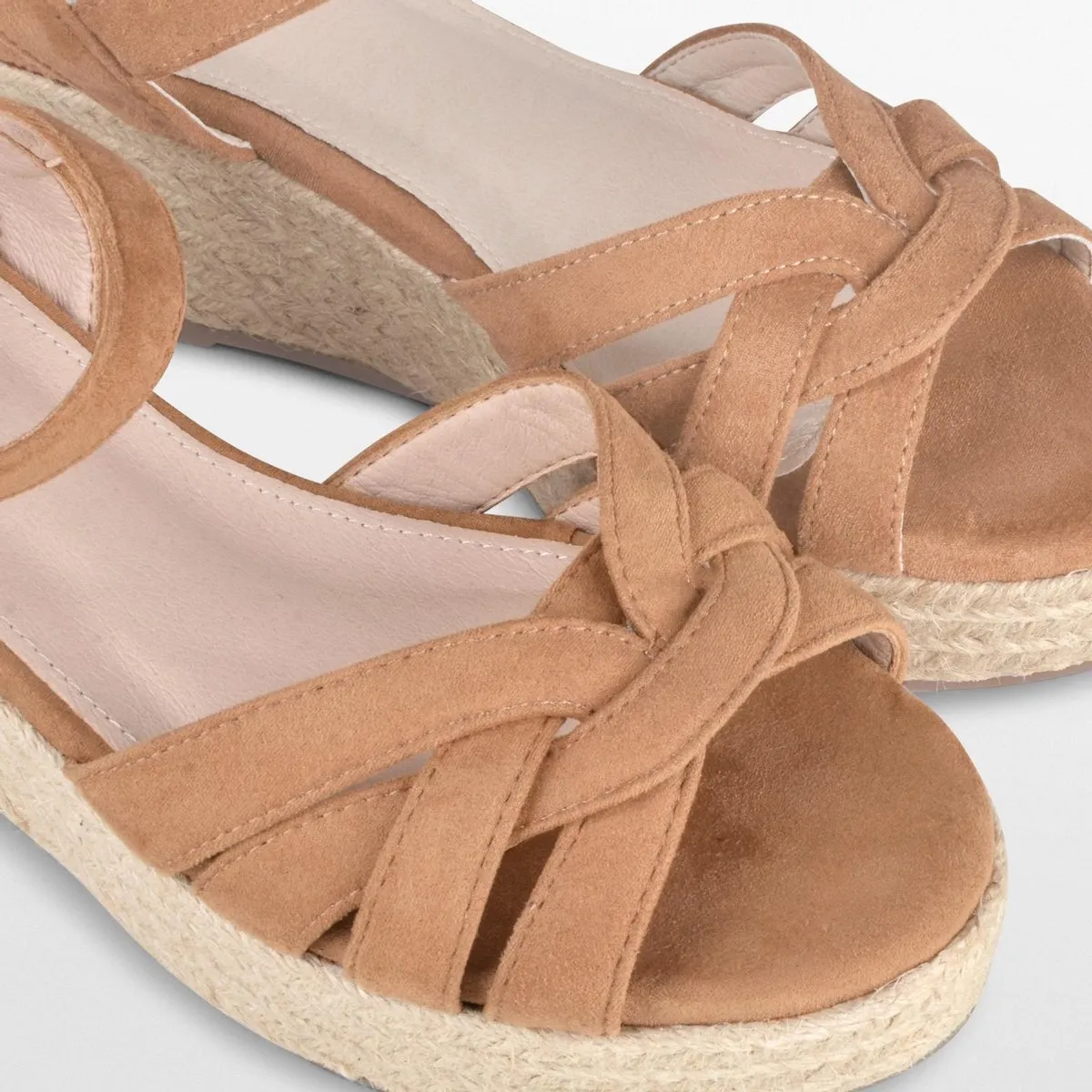 POSH by Poelman TULSI Dames Espadrilles - 37 - Cognac