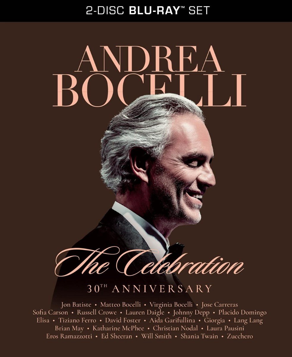 cd cover, blu-ray set, Andrea Bocelli, the celebration, anniversary