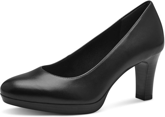 high heel, black shoe, pump, leather, closed toe