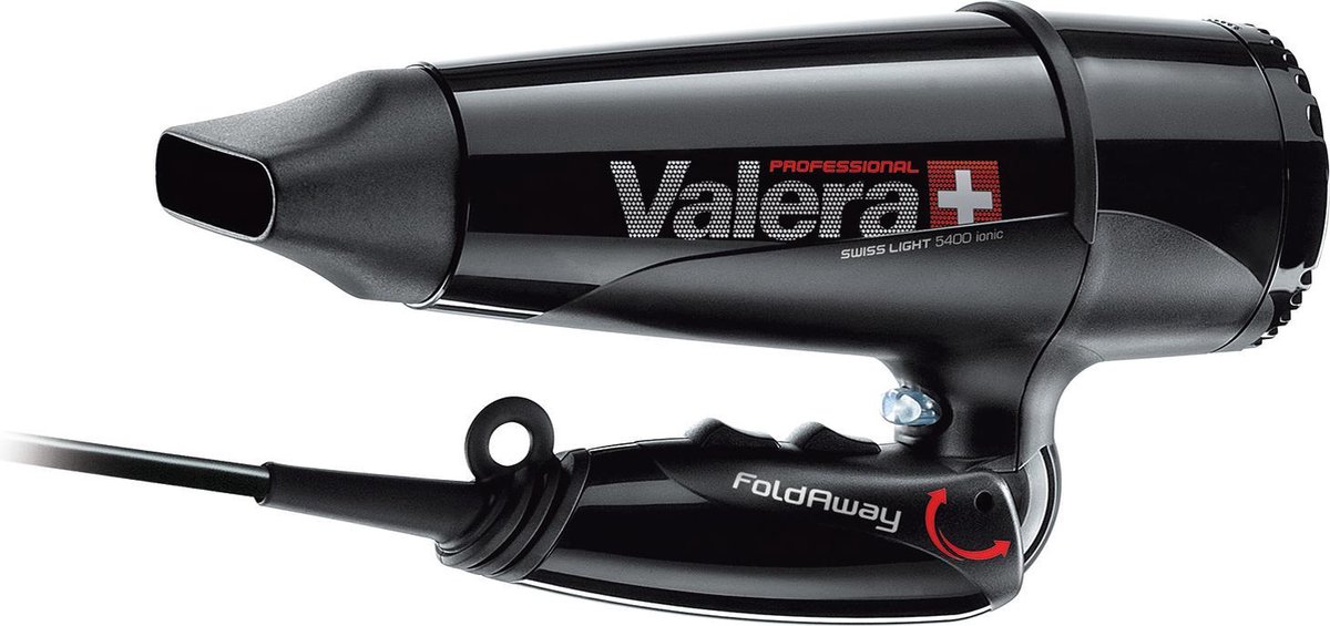 Valera LIGHT SL5400T - Lichtgewicht opvouwbare föhn - Krachtige Long-Life DC motor - Swiss made