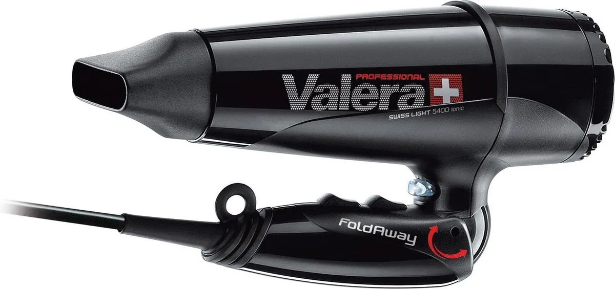Valera LIGHT SL5400T - Lichtgewicht opvouwbare föhn - Krachtige Long-Life DC motor - Swiss made