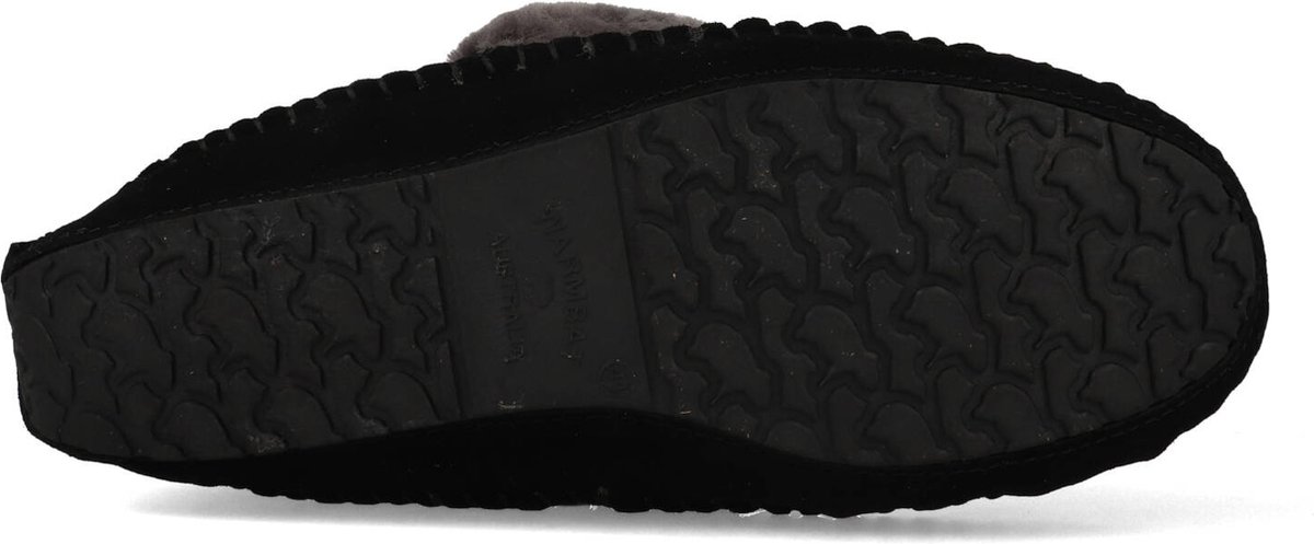 Warmbat - maat 39- Barrine Suede Dames Pantoffels - Black