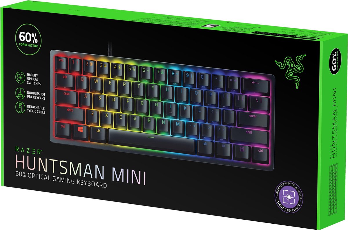 Razer Huntsman Mini - Gaming Toetsenbord - Clicky Optische Switch
