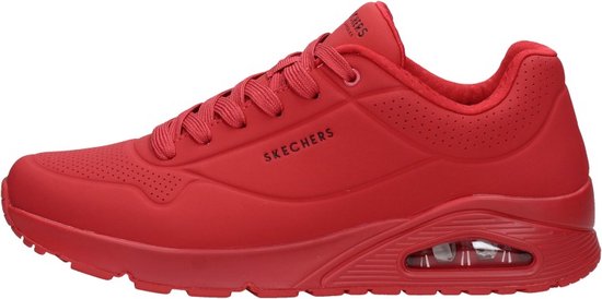 sneaker, rood, mesh, zichtbare lucht, Skechers