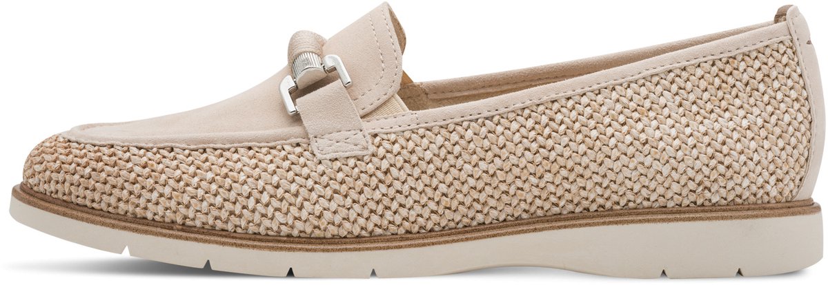 loafer, canvas, woven, beige, slip-on