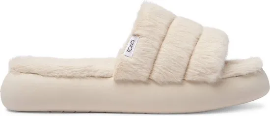 TOMS - Maat 41/42 - Alpargata Mallow Slide Dames Slippers - Beige