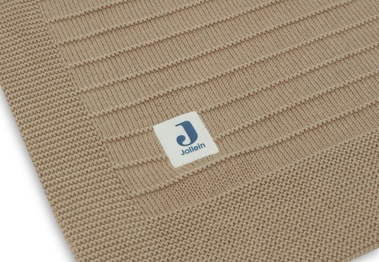 Jollein Baby Deken Ledikant Pure Knit - Biscuit - GOTS