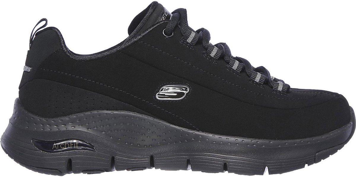 Skechers - Maat 37 - Arch Fit Metro Skyline Dames Sneakers - Zwart