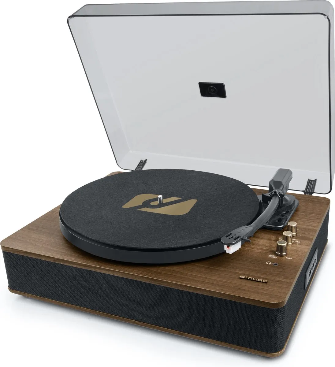 Muse MT-106BT - Stereo platenspeler met bluetooth en encoding-functie, hout
