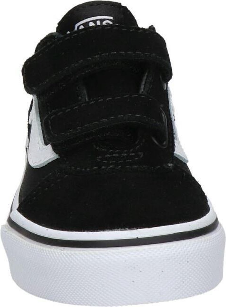 Vans Youth Ward V Suede/Canvas Sneakers - 30 - Black/White