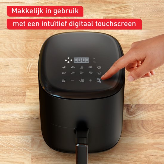Tefal Easy Fry Compact EY1458 - Airfryer 3L - 1300W - 10 Programma's - 70% Energiebesparing - Compact Design - Zwart