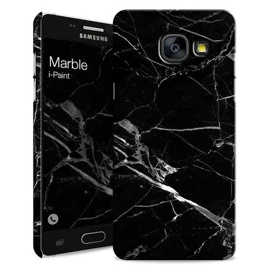 i-Paint cover Marble - zwart - voor Samsung A3 2017