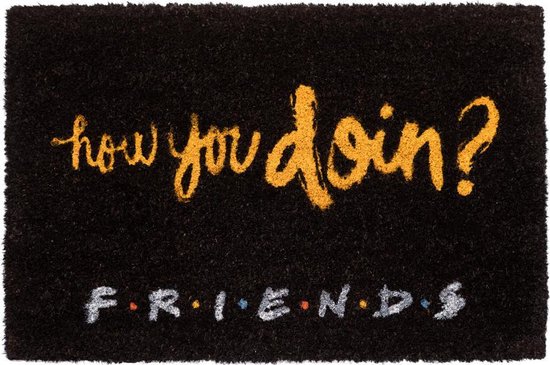 Grupo Erik Deurmat Friends 40 X 60 Cm Pvc/kokosvezel Zwart