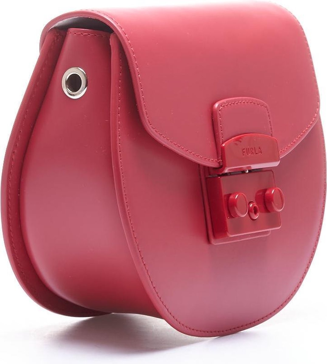Furla - Metropolis Mini Crossbody Round - Ruby Rood - Vrouwen - Maat OS