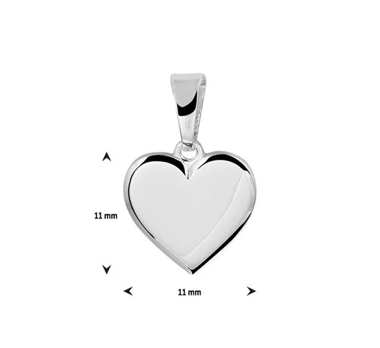 The Jewelry Collection Graveerhartje - Zilver
