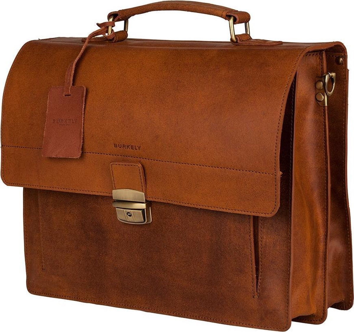 Burkely Vintage Scott Briefcase 2-Comp - Aktetas - Cognac