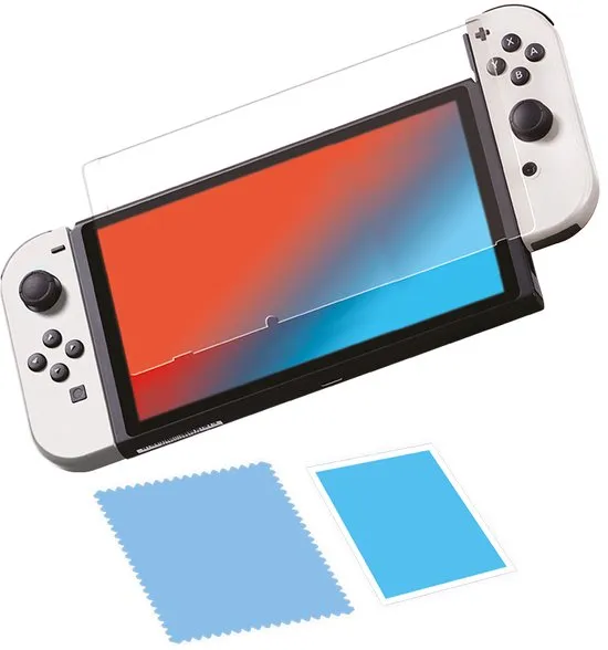 Qware Gaming - Tempered Glass - geschikt voor Nintendo Switch OLED - Screenprotector - Gehard Glas -