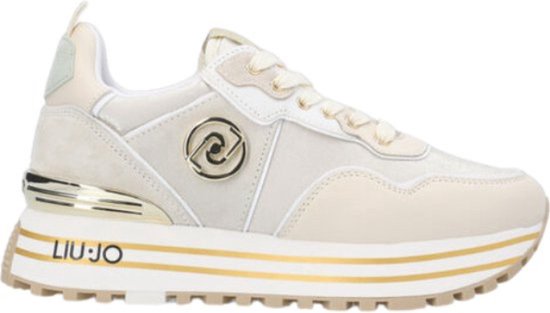 sneaker, witte sneaker, sportief model, lichte kleuren, platformzolen