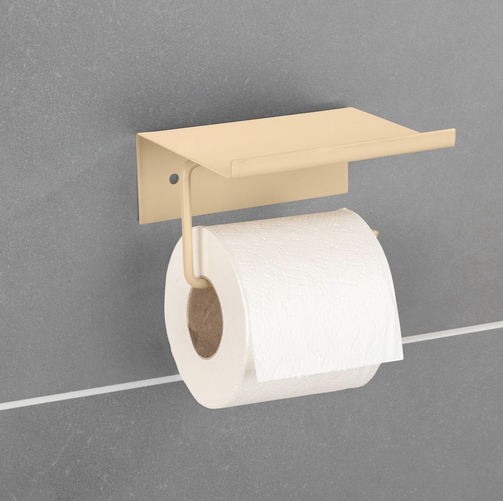 Toiletrolhouder met planchet - beige