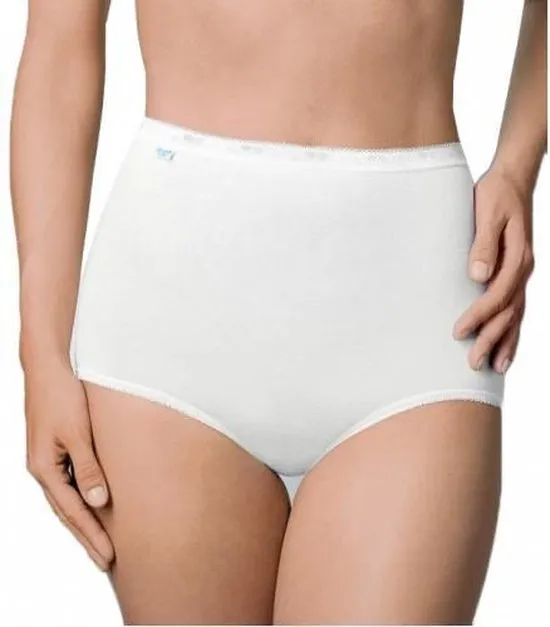 Sloggi Basic Maxi - Onderbroek - Dames - Maat 44 - Wit - 4-pack