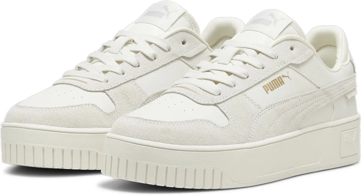 sneaker, platform, white, suede, PUMA logo