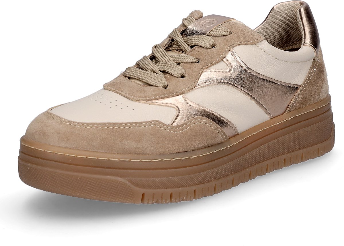 sneaker, taupe, platform, gumsole, combination-materials