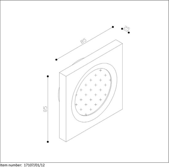 Lucide HAHNE - Inbouwspot Badkamer - GU5.3 - IP65 - Mat chroom