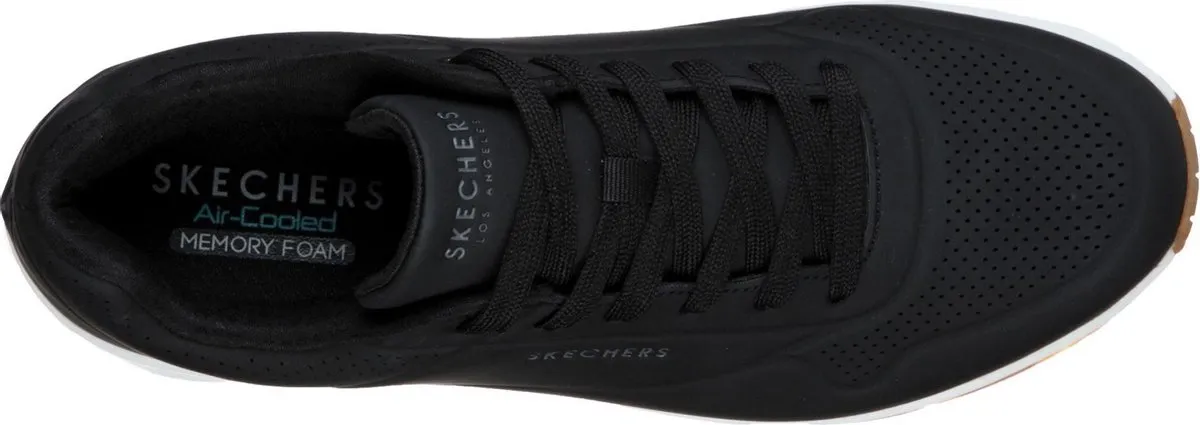 Skechers - maat 43-  Uno - Stand On Air Heren Sneakers - Zwart