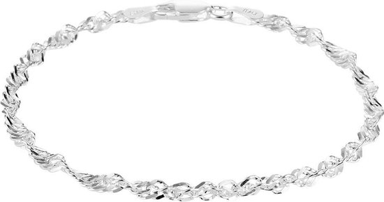 The Jewelry Collection - Dames Armband Singapore 2,75 mm 19 cm - Zilver