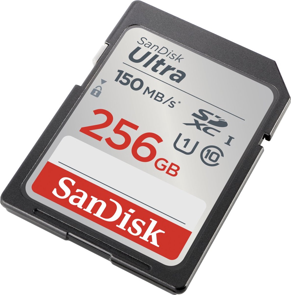 SanDisk SDXC Ultra 256GB (Class 10/UHS-I/150MB/s) SDXC-kaart 256 GB UHS-Class 1 Waterdicht, Schokbes