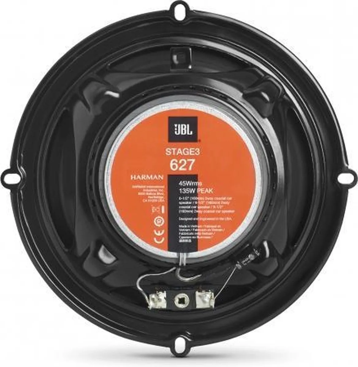 JBL STAGE3 627 - 16,5cm Coaxiale speakers - 250 Watt piek - Zwart