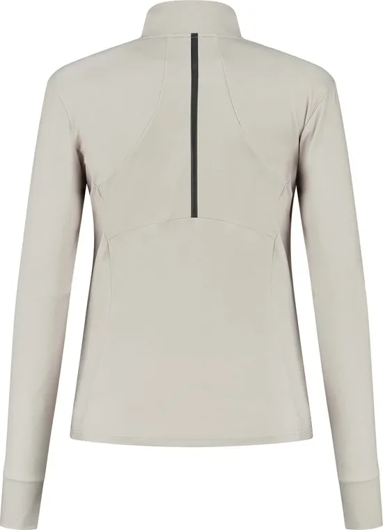 Rogelli Maat 2XL Sage Hardloopshirt - Lange Mouwen - Dames - Taupe, Zwart