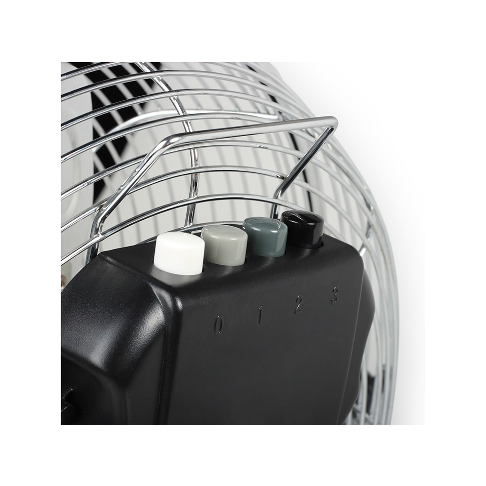 Vloerventilator 30 cm – 3 Snelheden – Boxventilator – 130° Kantelbaar – Metaal – Tristar VE-5933