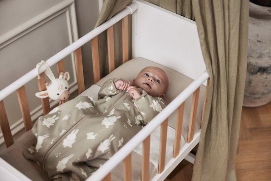 Jollein x Nijntje Slaapzak Met Afritsbare Mouw 90cm Miffy&Snuffy - Olive Green