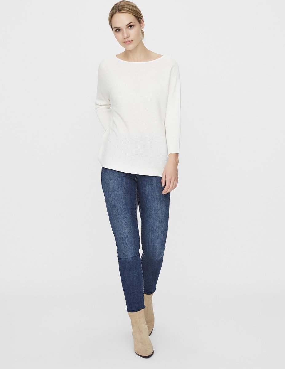 Vero Moda VMNORA 3/4 BOATNECK - Maat XS - BLOUSE NOOS Dames Trui