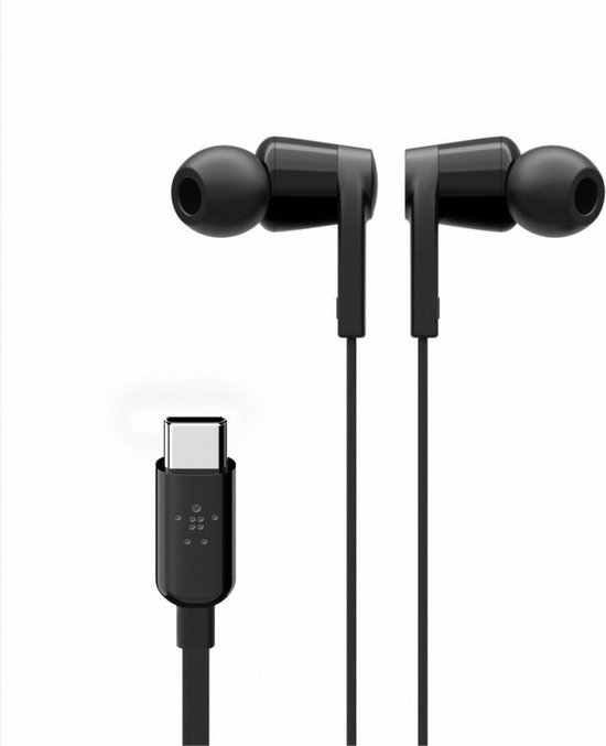 Belkin ROCKSTAR™ in-ear oordopjes met USB-C connector - Zwart