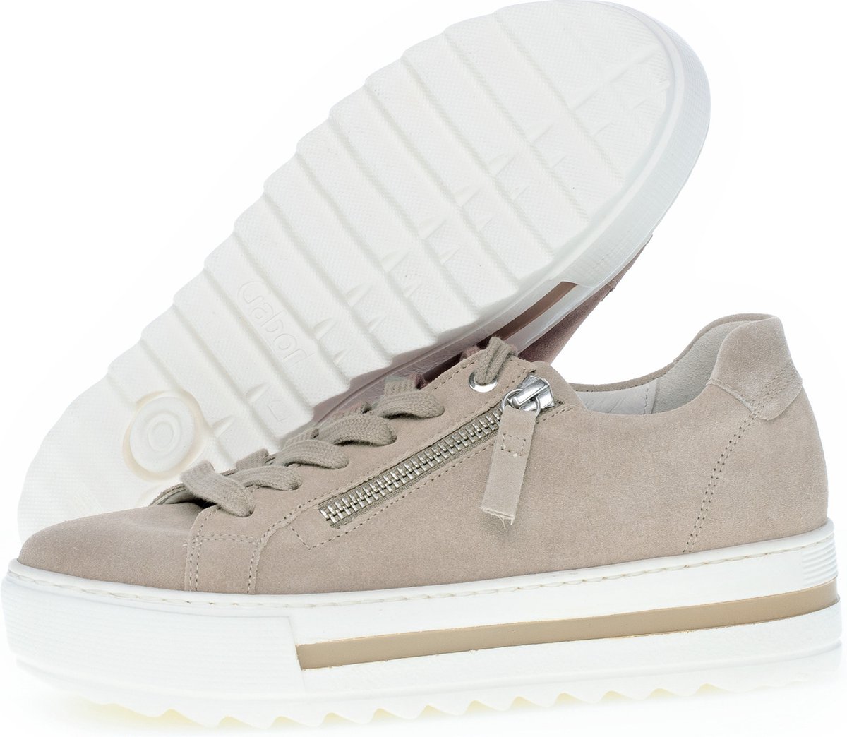 Gabor - maat 40 - 498 Lage sneakers - Dames - Beige
