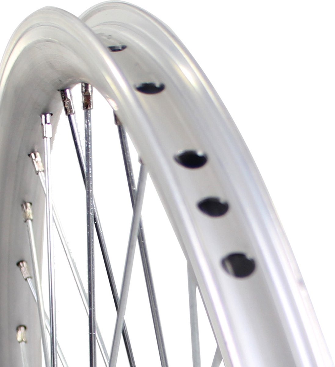 Roland achterwiel 24 x 1.75 remnaaf Alu V-profil zilver