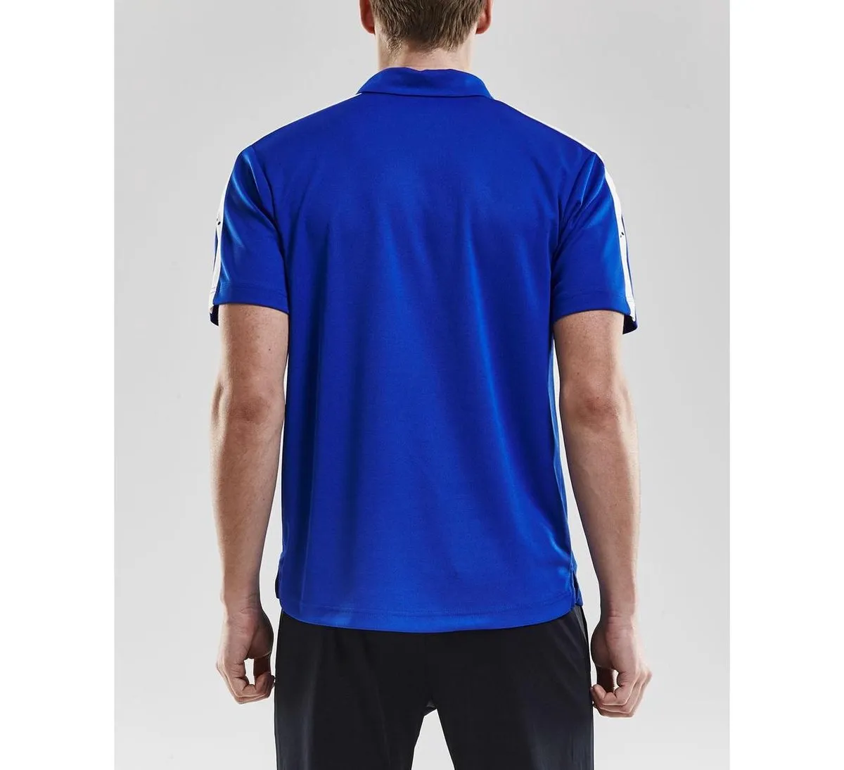 Craft Progress Polo Pique Heren Sportpolo - Maat L - Mannen - blauw/wit