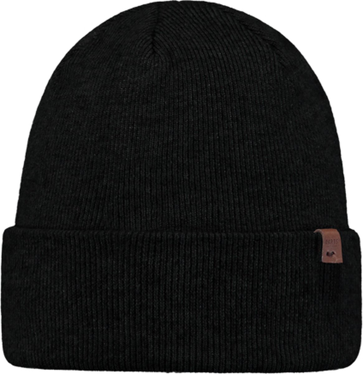 beanie, zwart, breipatroon, omgeslagen-diamond, ribbel