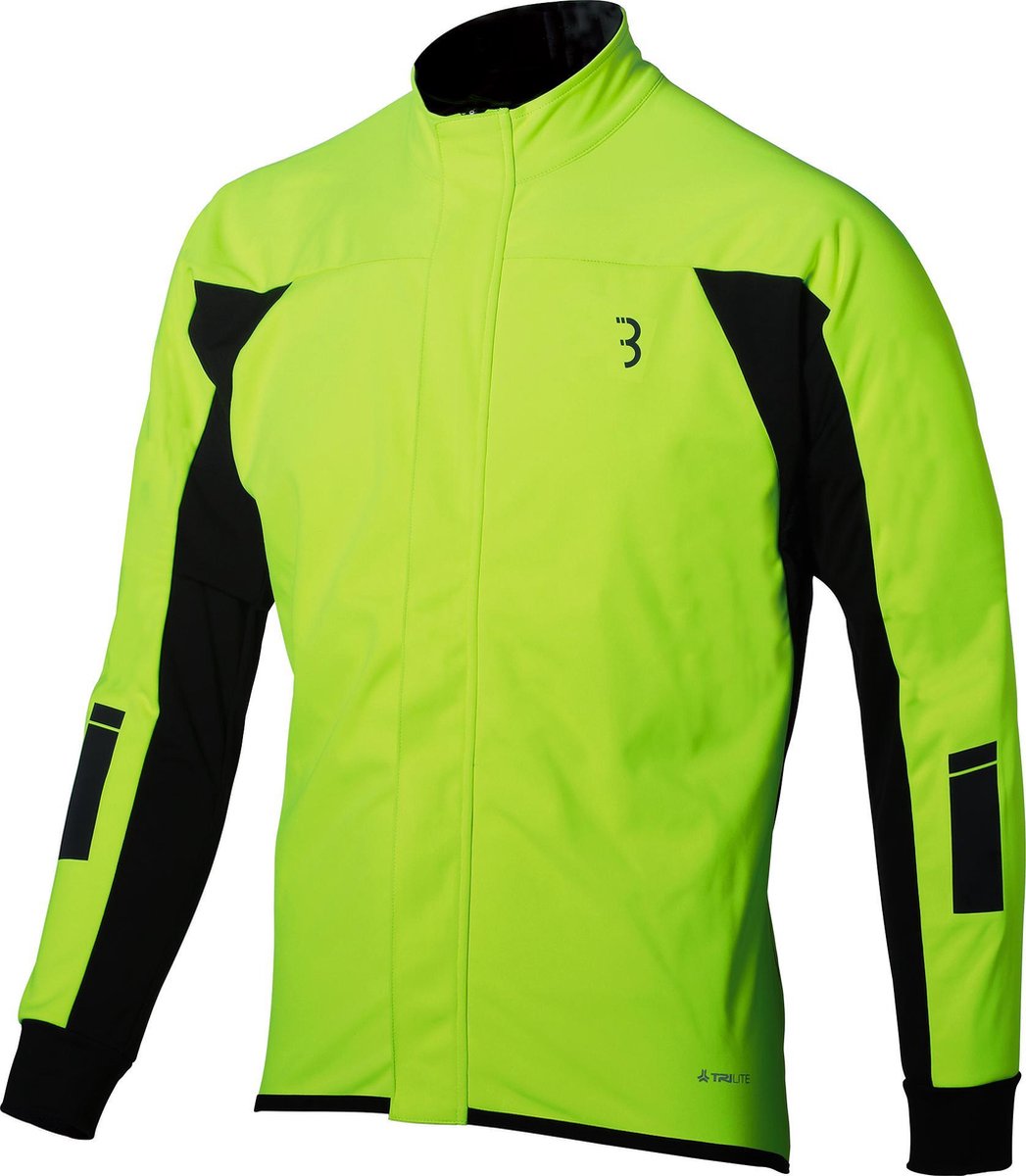 jasgeen, regenjas, fietskleding, mouwzakken, neon-geel