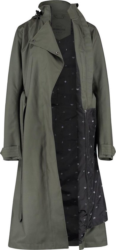 AGU Maat M Trench Coat Long Regenjas Urban Outdoor Dames - Groen