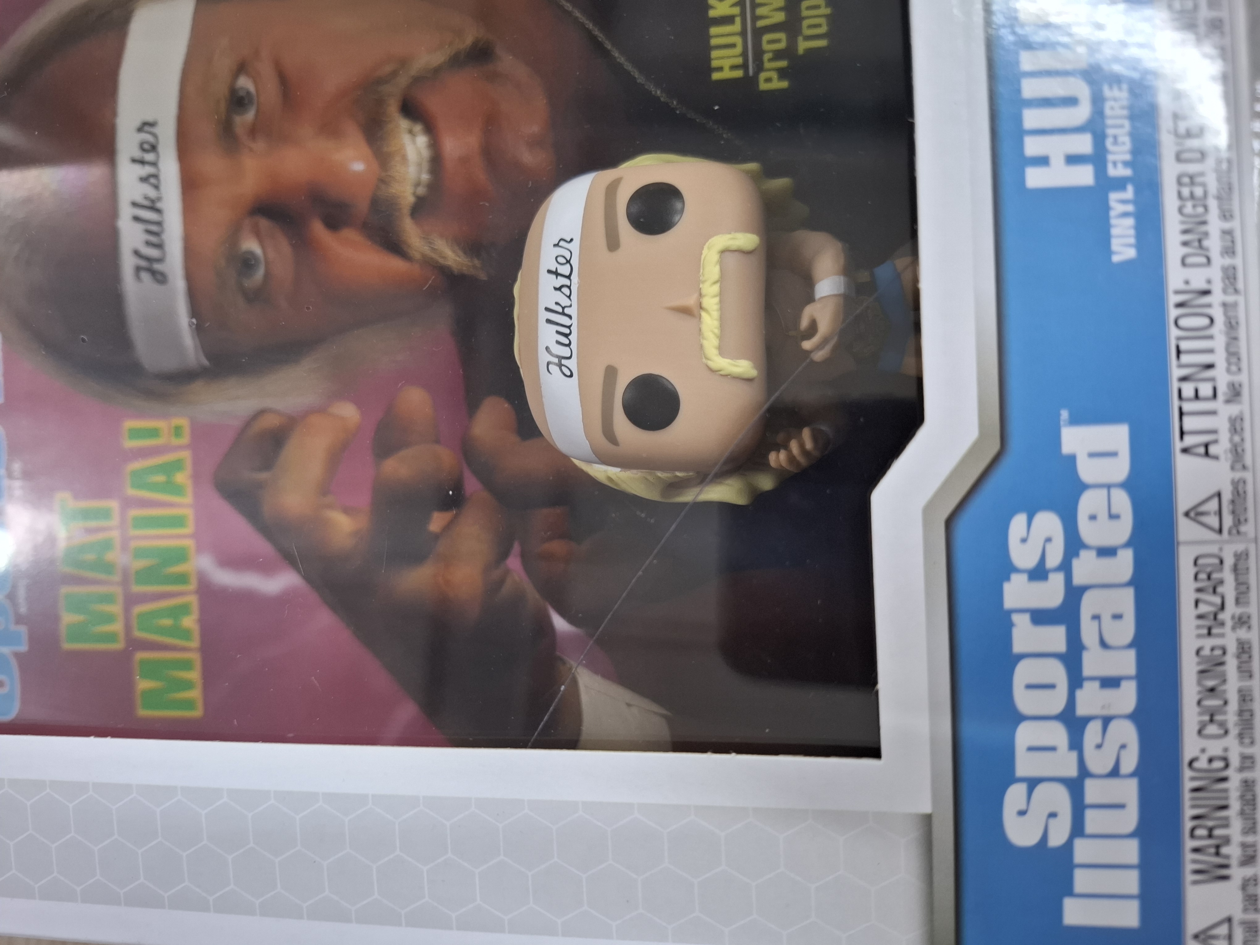 pop figure, mini figure, wrestler, blonde hair, headband